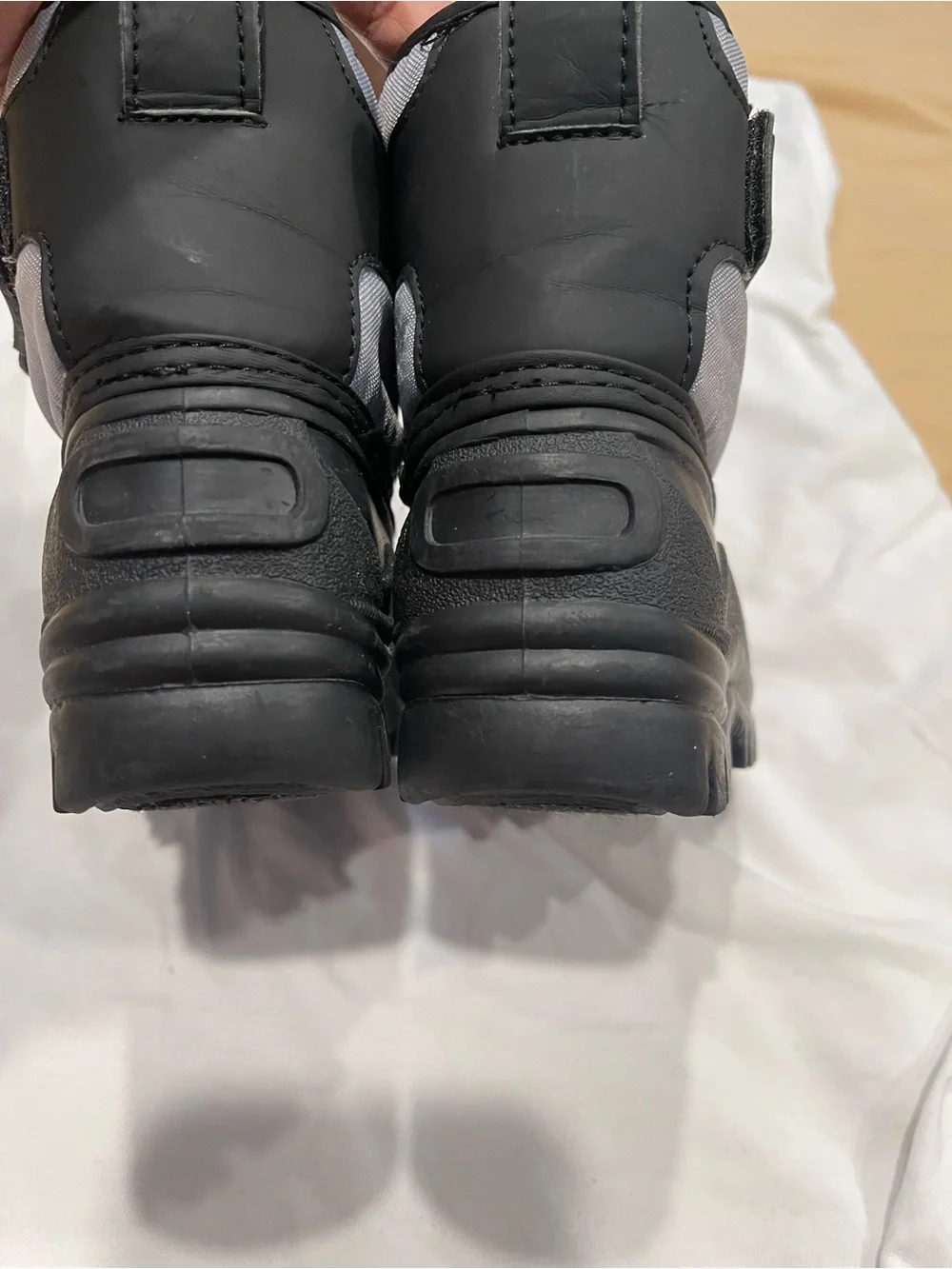 Kids Waterproof Black Snow Boots with Adjustable Strap